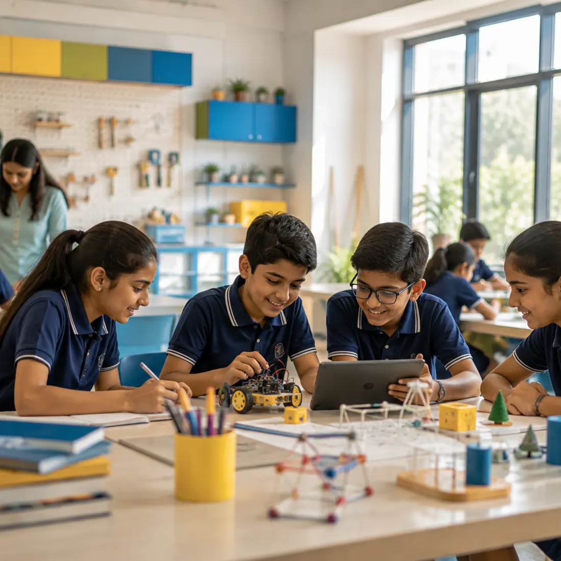 Students learning together